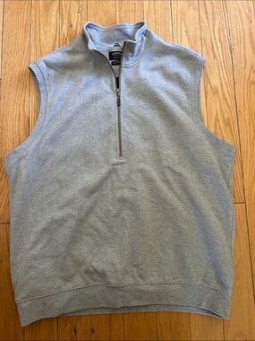 Callaway Light Gray Sleeveless Quarter-Zip Golf Vest